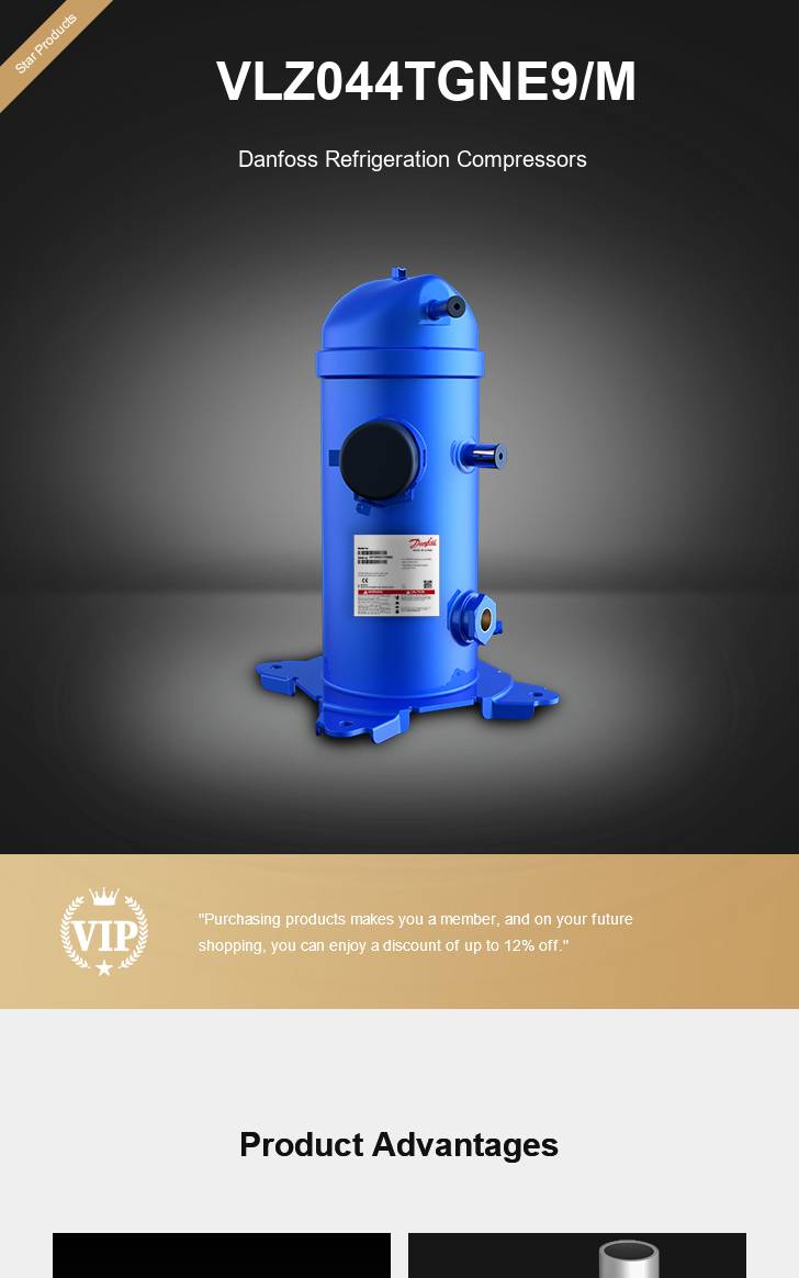 Danfoss Compressor VLZ044TGNE9/M, technical parameters pdf, structure diagram